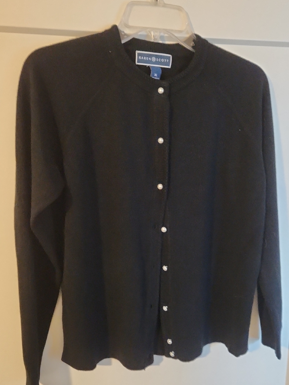 Karen Scott Black Cardigan XL